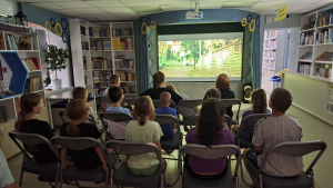 Летний кинозал в детской библиотеке